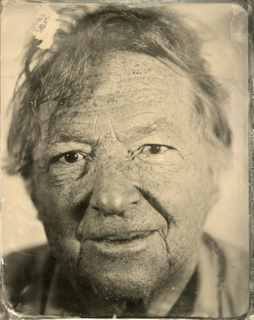 Close-up wetplate portrait of an older man